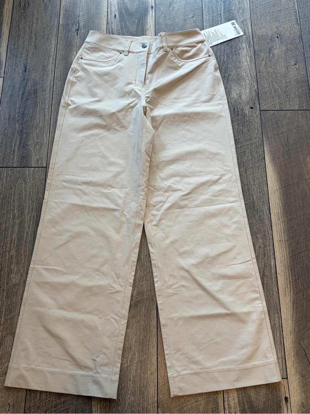 NWT Lululemon City Sleek 5 Pocket Wide-Leg High-Rise Pant Natural Ivory size 27 - Picture 2 of 10